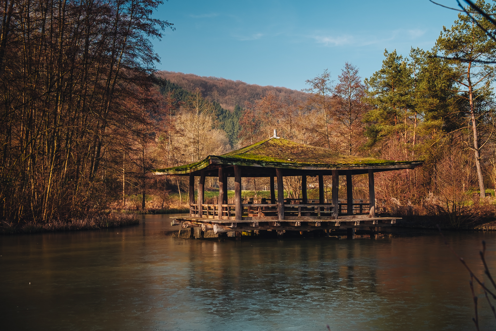 Le lac d'Echternach au bord du Mullerthal